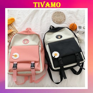 Balo hoa cúc, balo chống nước thời trang hottrend L41