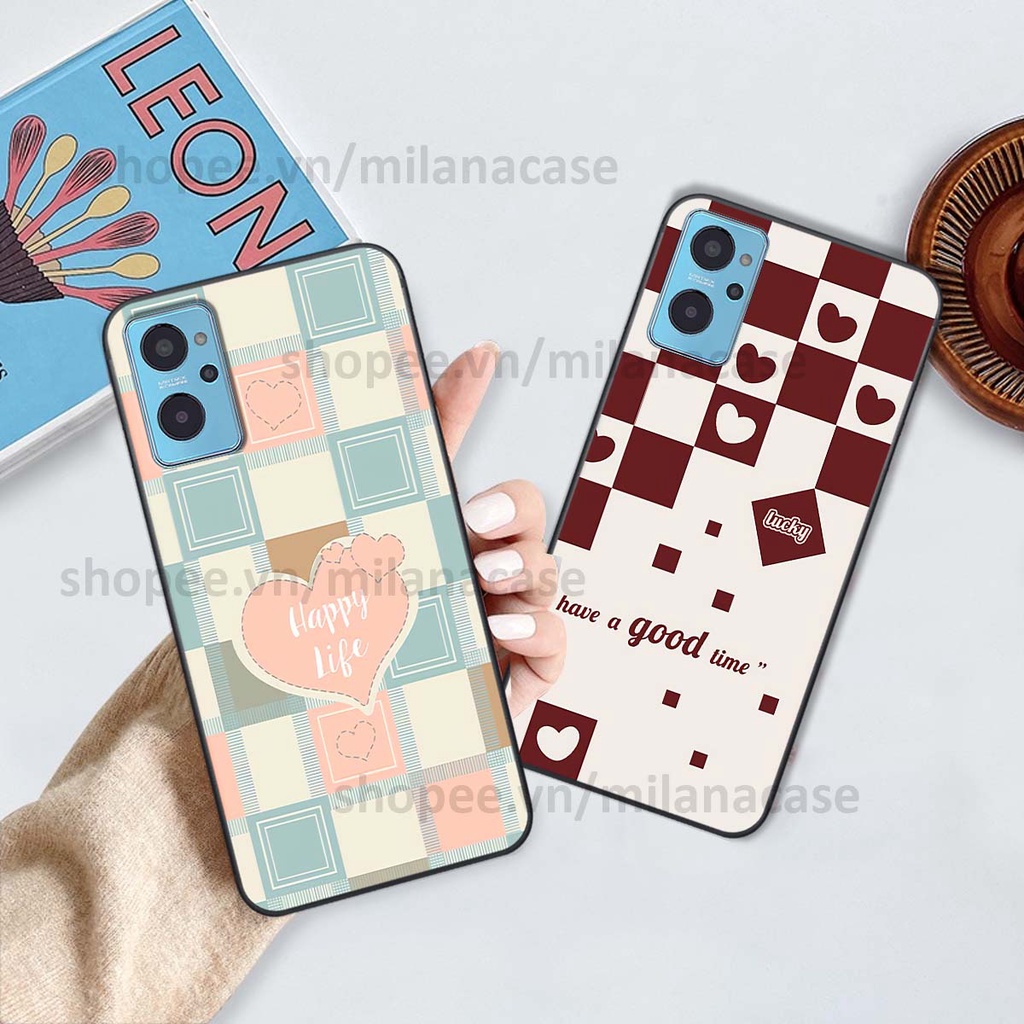 Ốp Realme 9i caro họa tiết nhiều màu sắc siêu đẹp thời trang cá tính