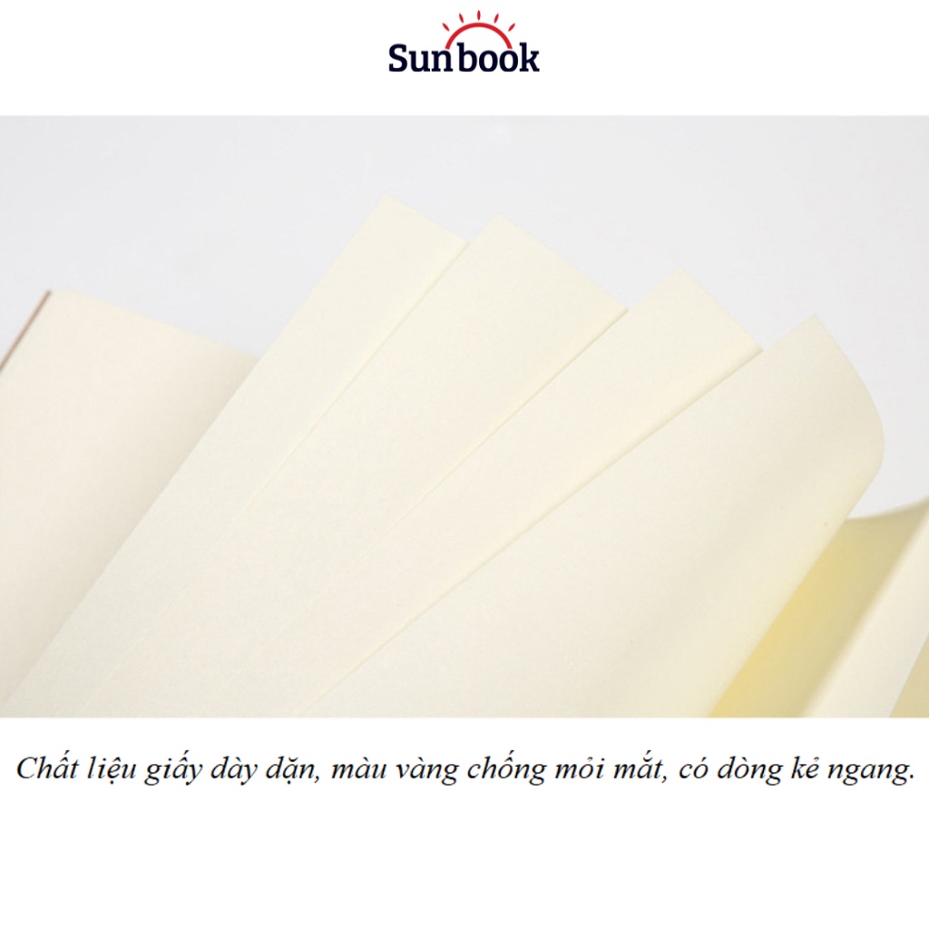 Sổ tay ghi chép Sunbook bìa da mềm màu trơn - hai lõi giấy 140 trang Khổ A6 - SB-STD