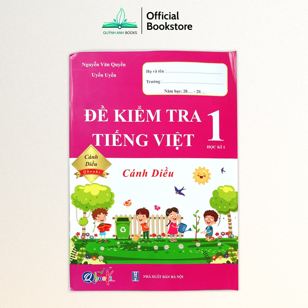 Sách - Combo Đề kiểm tra toán và tiếng việt lớp 1 học kỳ 1 (Cánh diều) - NPH Qbooks