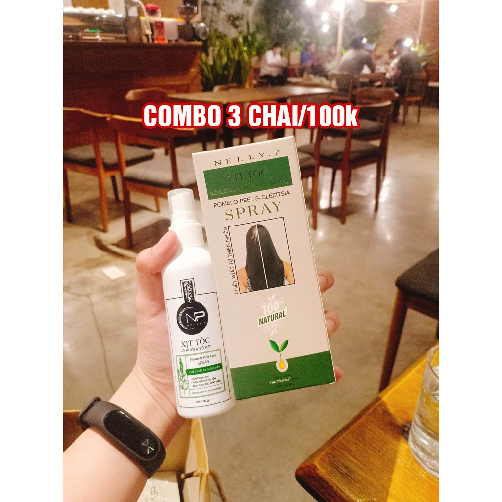 [ 𝗠𝗨𝗔 𝟯 𝗦𝗔̉𝗡 𝗣𝗛𝗔̂̉𝗠 ]Xịt mọc tóc NELLY P chiết xuất từ vỏ bưởi và bồ kết 100% thiên nhiên