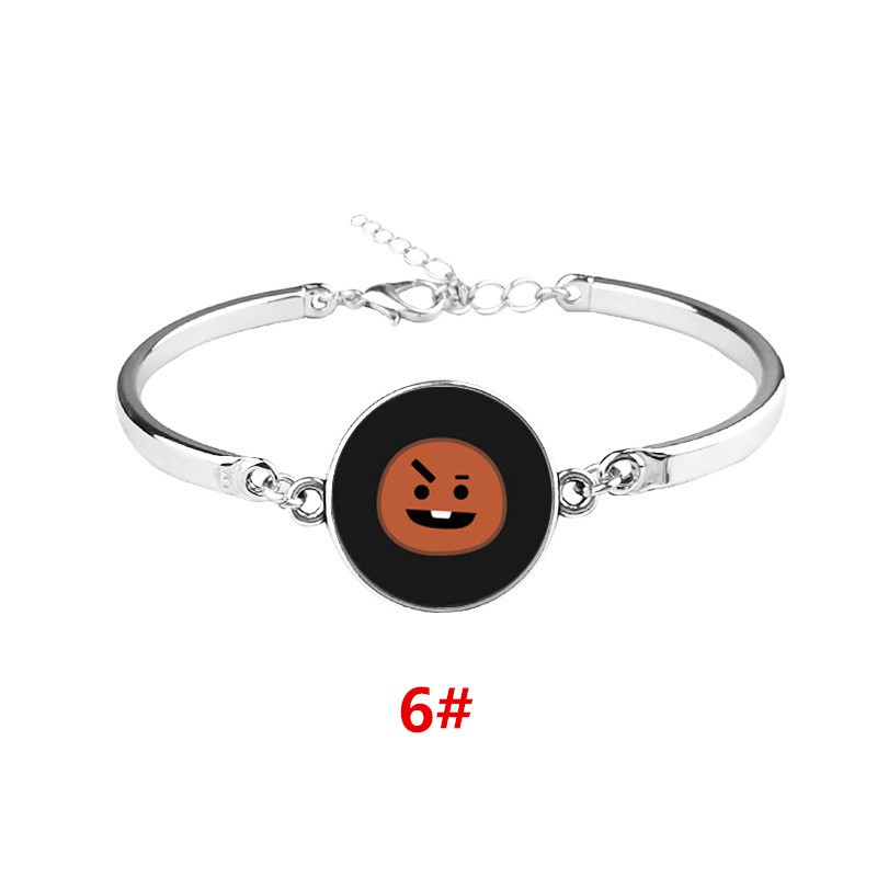 Nhập WAFATHANK10 giảm 10% tối đa 20K_ BTS KPOP BT21 Metal Bangle Vòng đeo tay