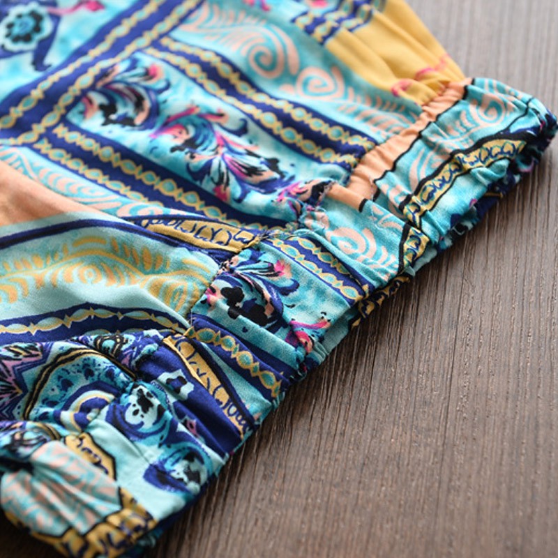 Bộ trang phục 2 món Bear Leader gồm áo hai dây in họa tiết + quần ngắn giản dị dành cho bé gái