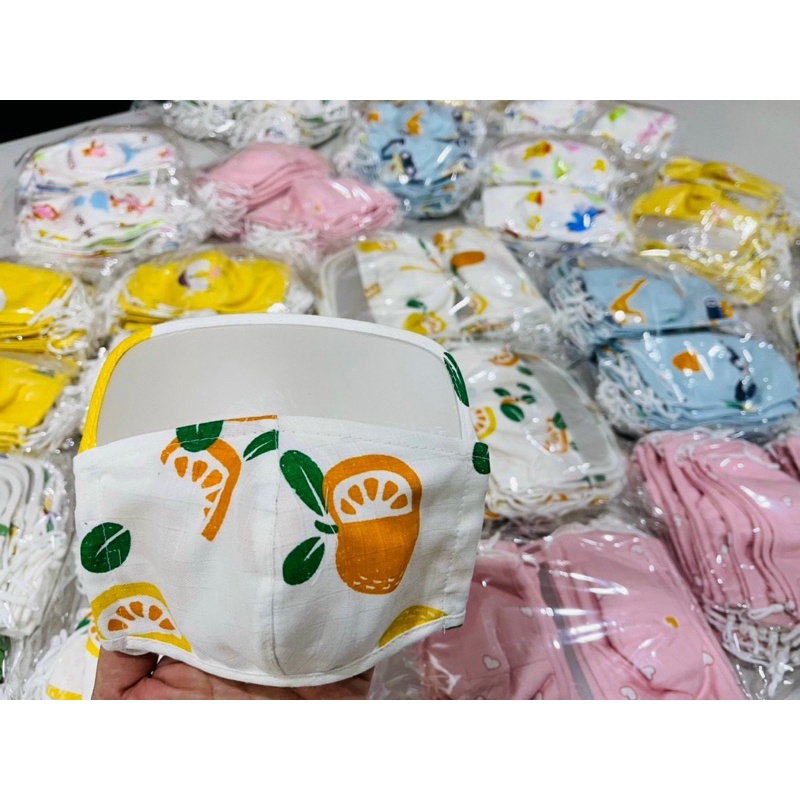 Khẩu Trang Xô Muslin Chống Giọt Bắn Cho Bé