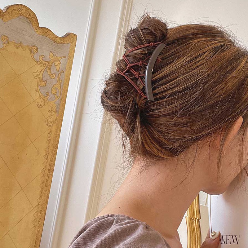 Kẹp cài tóc HAIMEIKANG phối dây co giãn sáng tạo thời trang