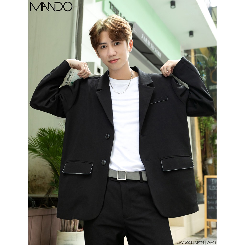 Áo Blazer Nam MANDO Áo Khoác Nhẹ Phong Cách Hàn Quốc Thời Trang NamThiết Kế Thanh Lịch Dễ Phối AVN004 | BigBuy360 - bigbuy360.vn
