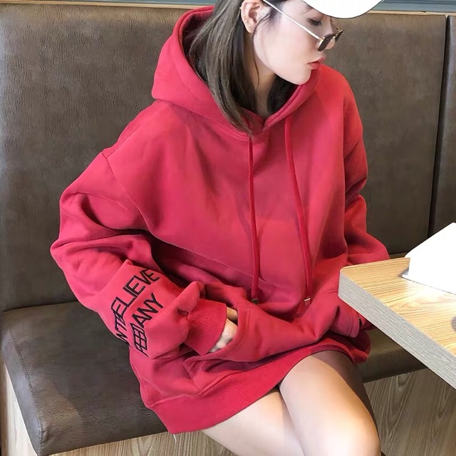 Áo hoodie vải nỉ lót bông dày dặn thêu Believe | BigBuy360 - bigbuy360.vn