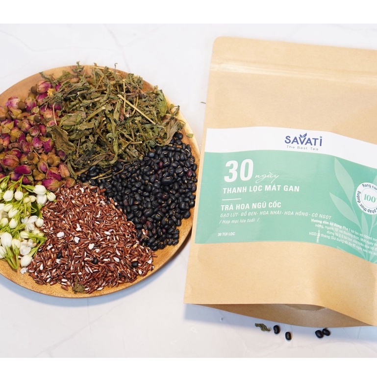 Mã grosale2 giảm 8% đơn 150k trà hoa ngũ cốc thảo mộc gạo lứt savati 30 - ảnh sản phẩm 3