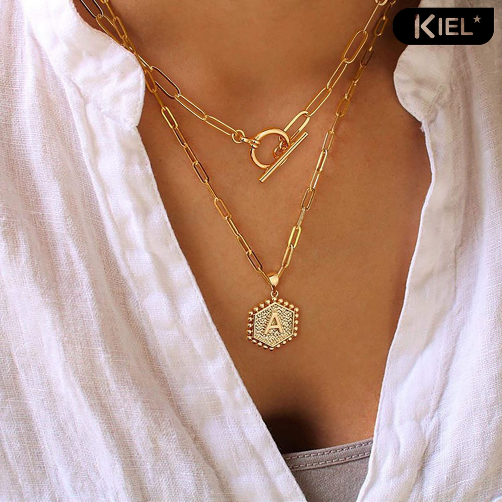 vòng cổ Choker Mặt Đồng Xu Khắc Chữ Thời Trang