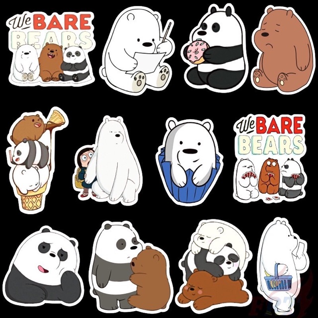 Sticker dán hình 3 gấu chống thấm nước