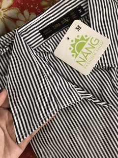 ÁO SƠ MI CỔ TIM SỌC