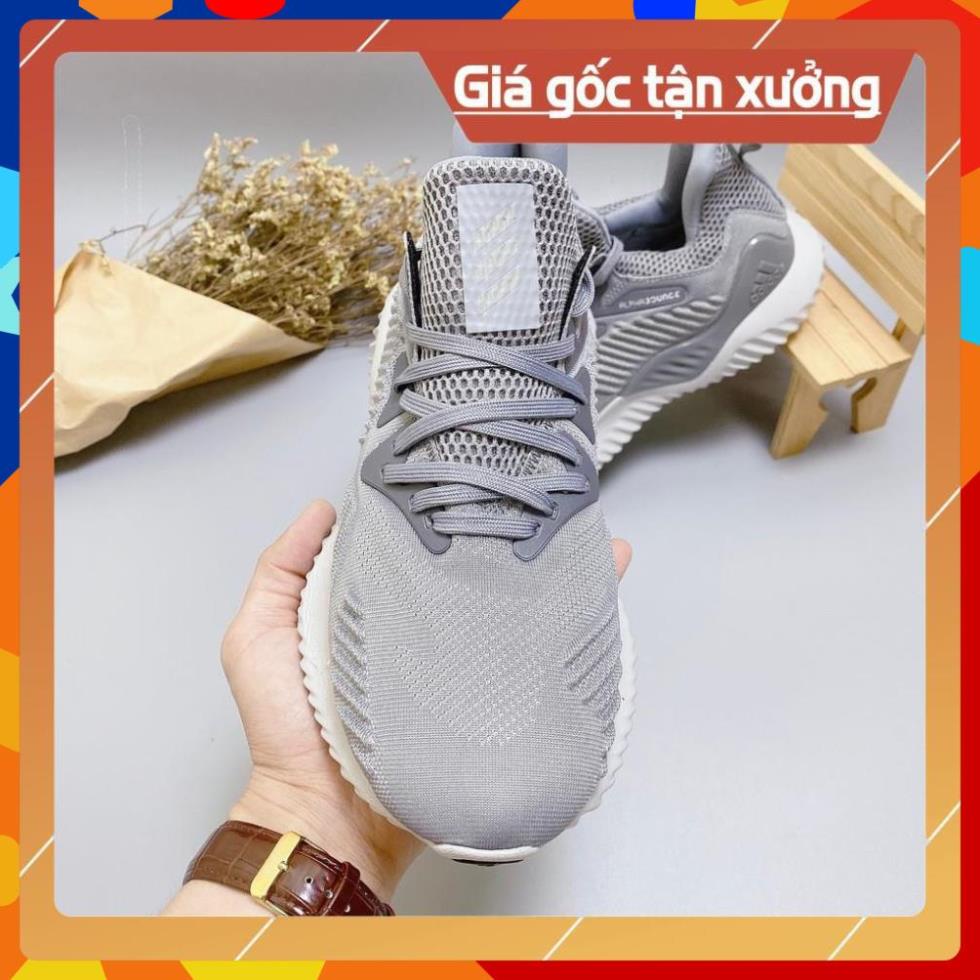 [FreeShip+Giá Hủy Diệt] Giầy Alphabounce xịn sò Full phụ kiện, Giày Sneaker Alpha xám lông chuột , Hót trend