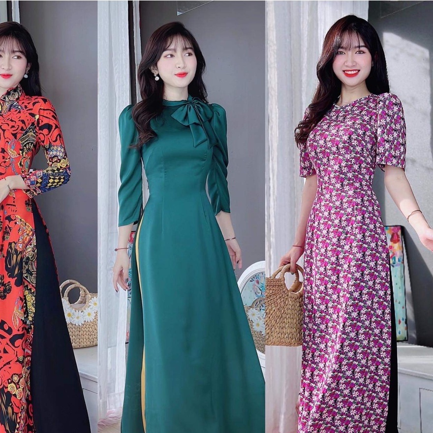 Áo dài cam cô 3 siêu đẹp mới nhất