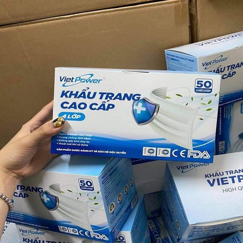 Khẩu trang y tế 4 lớp kháng khuẩn Viet Power