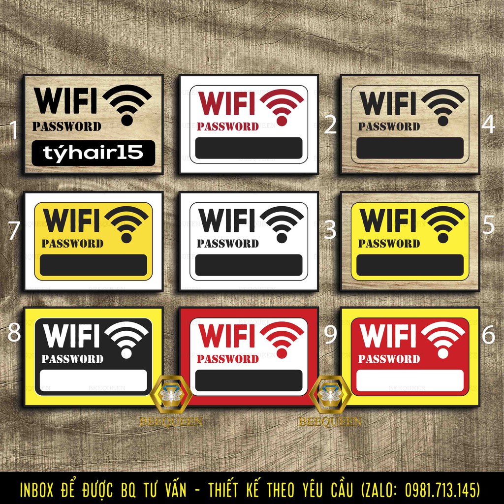 20 Mẫu Biển Pass Wifi - Bảng Treo Ghi Password Wifi Cho Các Cửa Hàng - Biển Pass Wifi Đẹp - Trang Trí Quán Cafe