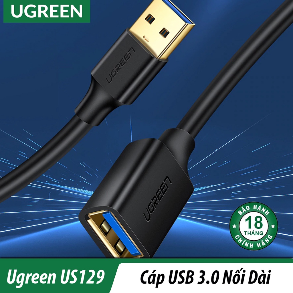 Cáp Nối Dài USB 3.0/2.0 Cao Cấp | UGREEN US129 Chính Hãng | BigBuy360 - bigbuy360.vn