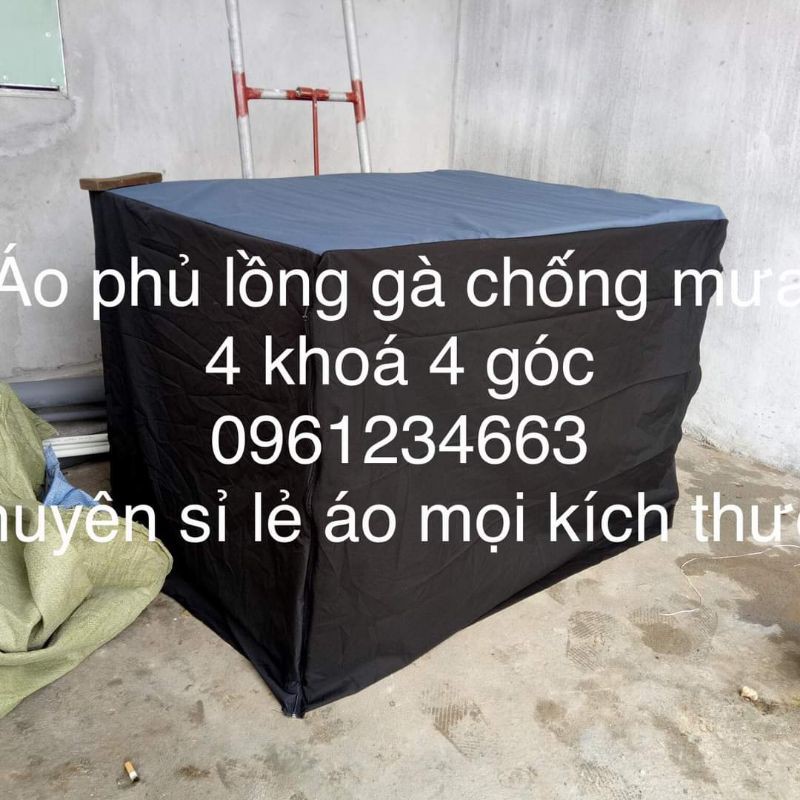 mùng áo phủ lồng chống mưa cho lồng gà bu gà