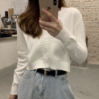 Áo Khoác Cardigan Dệt Kim Mỏng Dáng Rộng Thời Trang Xuân Thu Dành Cho Nữ