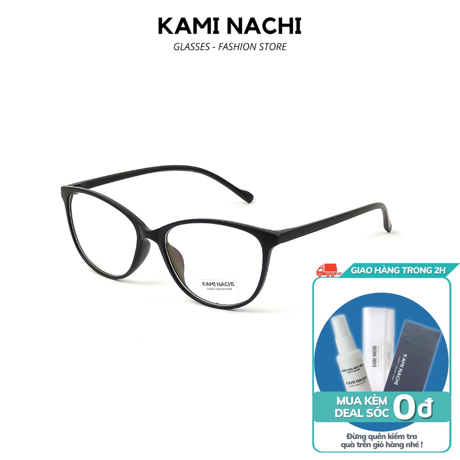 Gọng kính thời trang nam nữ KAMI NACHI dáng mắt mèo phong cách đơn giản LD2436 [CÓ THỂ LẮP TRÒNG CẬN]