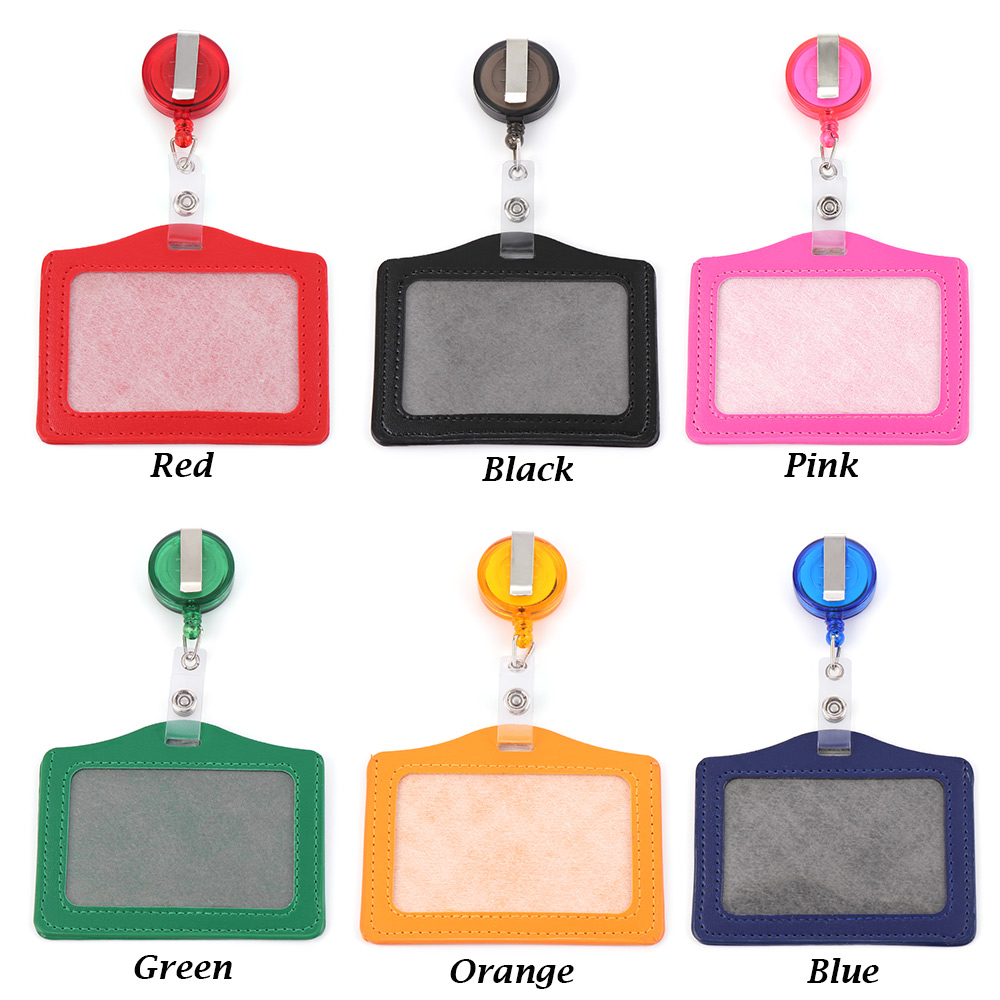 FUTURE Fashion Credit Card Holder Tag Protective Shell Badge Case New Office Supplies PU Leather No Zipper ID Card Holder/Multicolor