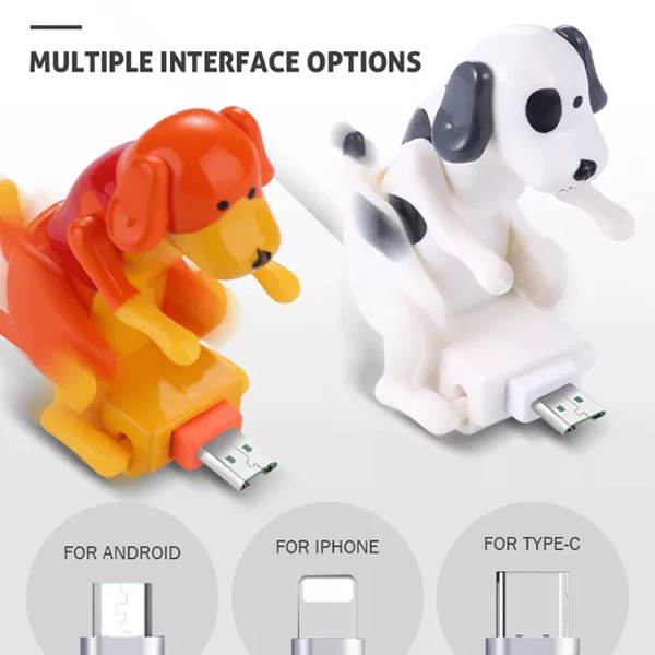 Cáp sạc usb đa năng hình chú chó đáng yêu dành cho điện thoại