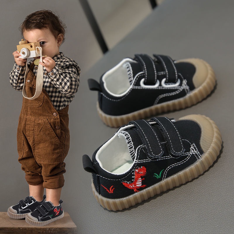 Autumn 2021 fashion baby anti-slip soft sole canvas shoes