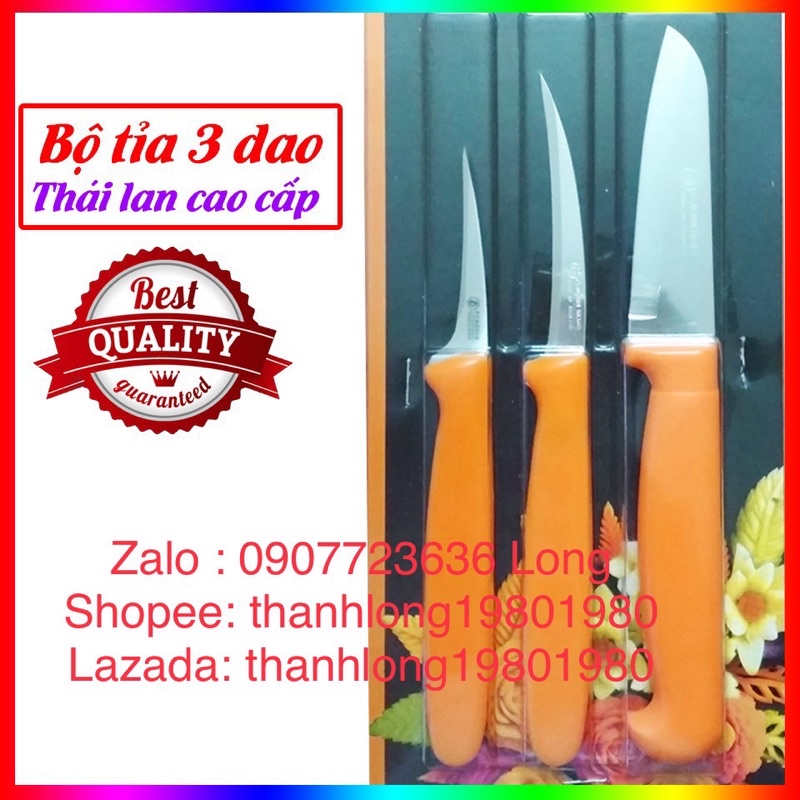 Bộ Dao Tỉa nhập khẩu Thái Lan Penguin 3 Món Cao Cấp