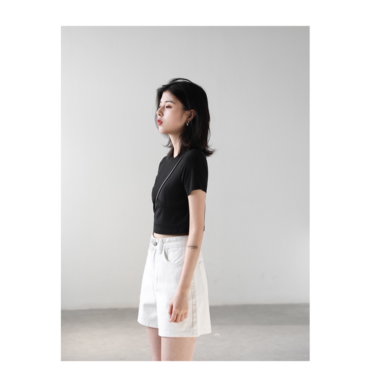 Quần short jean nữ ống rộng thời trang năng động trẻ trung - New Hot 2021