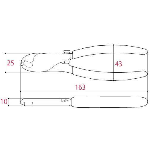 Kìm cắt cáp kết hợp tuốt dây 150mm TSUNODA CS-22
