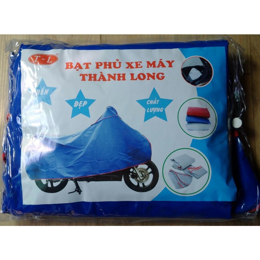 Bạt Phủ Xe Máy Chống Nắng Mưa Cao Cấp, Bạt Phủ Xe Máy Bằng Vải Dù Pha Nilon Chống Thấm Tuyệt Đối, Trùm Cả Xe