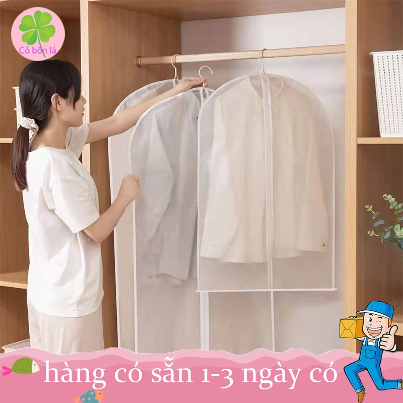 Túi Bọc Quần Áo Treo Tủ Chống Bụi, Túi Bọc Trùm Quần Áo Loại Dày Peva, Có Khóa, Chống Thấm - Sắp Xếp Tủ Quần Áo