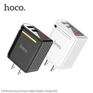 Củ sạc Hoco C39MAX 5V-2.4A (12W) 2 cổng USB LED