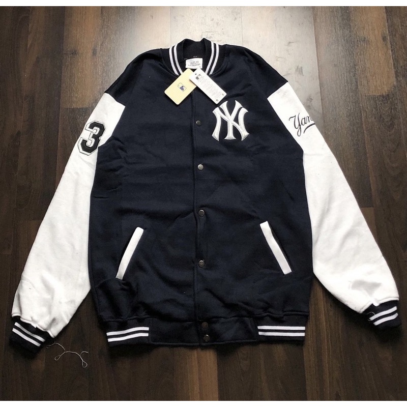 Áo Khoác VASITY YANKEES COMBY Màu Trắng Hải Quân Hàng Mới & Chính Hãng