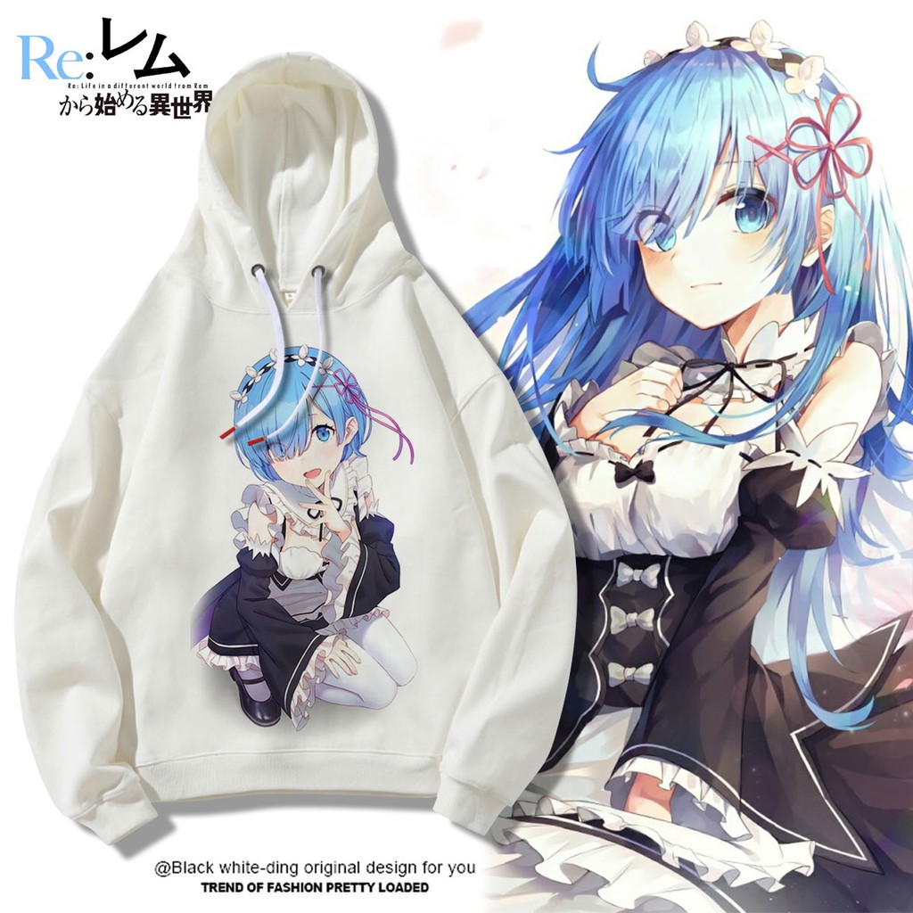 Áo Hoodie Nỉ Ấm Anime Re:Zero Rem &amp; Ram