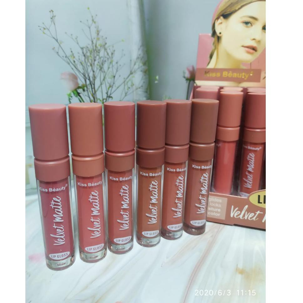 (Hàng Mới Về) Set 6 Son Môi Kiss Beauty Màu Nude 17ap6bk 7867 | BigBuy360 - bigbuy360.vn