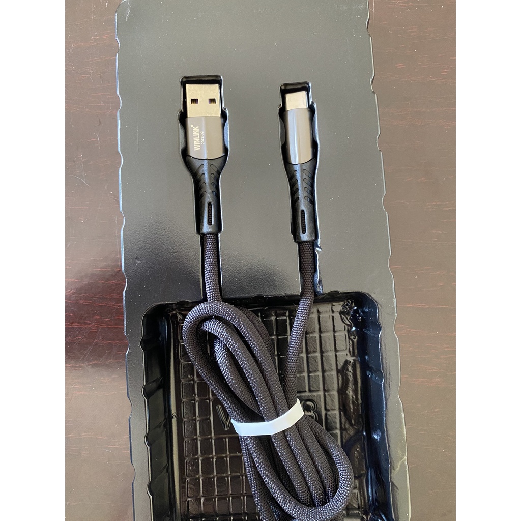 Cáp dù sạc nhanh, có đèn Led WL203-TybeC chính hãng 100%