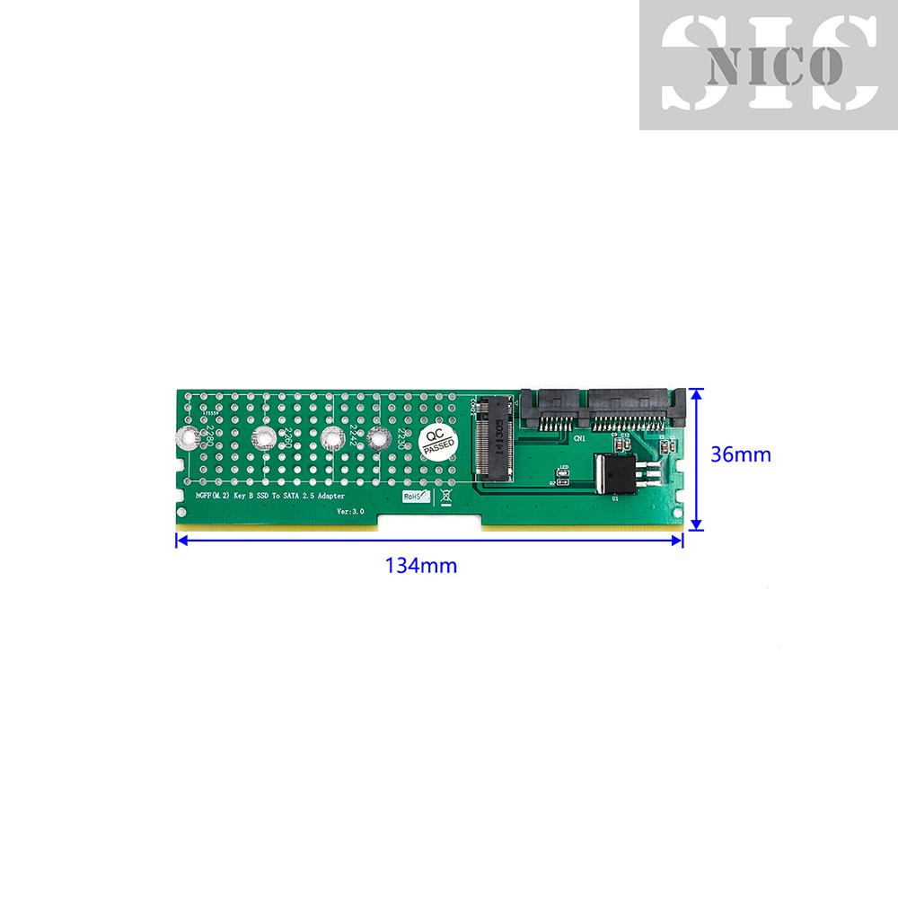 Bảng Mạch Chuyển Đổi Thẻ Nhớ M.2 Ngff B-Key Ssd Sang Sata Ddr Hỗ Trợ 2230 2242 2260 2280 M2 Ssd