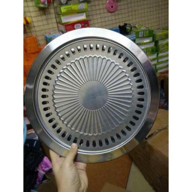 Vỉ nướng Inox - Nấu được bếp hồng ngoại  - bếp than -bếp ga _Khay nướng thịt