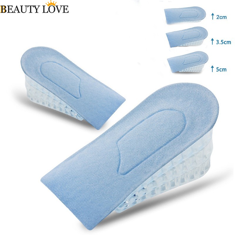 [Mới] Đệm Lót Giày Tăng Chiều Cao 3 Lớp Bằng Silicon Nhẹ Nhàng Thoáng Khí Thoải Mái