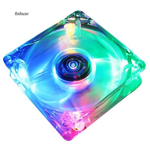 Quạt tản nhiệt tích hợp đèn LED fhue 8025 8cm sử dụng cho thùng máy tính