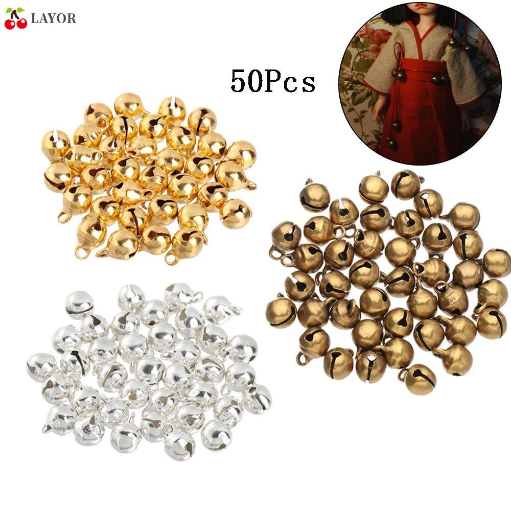 Bộ 50 Chuông Nhỏ Nhiều Màu Trang Trí Giáng Sinh Năm Mới|Mô Hình Nhà Búp Bê Mini Nhiều Màu Sắc Xinh Xắn