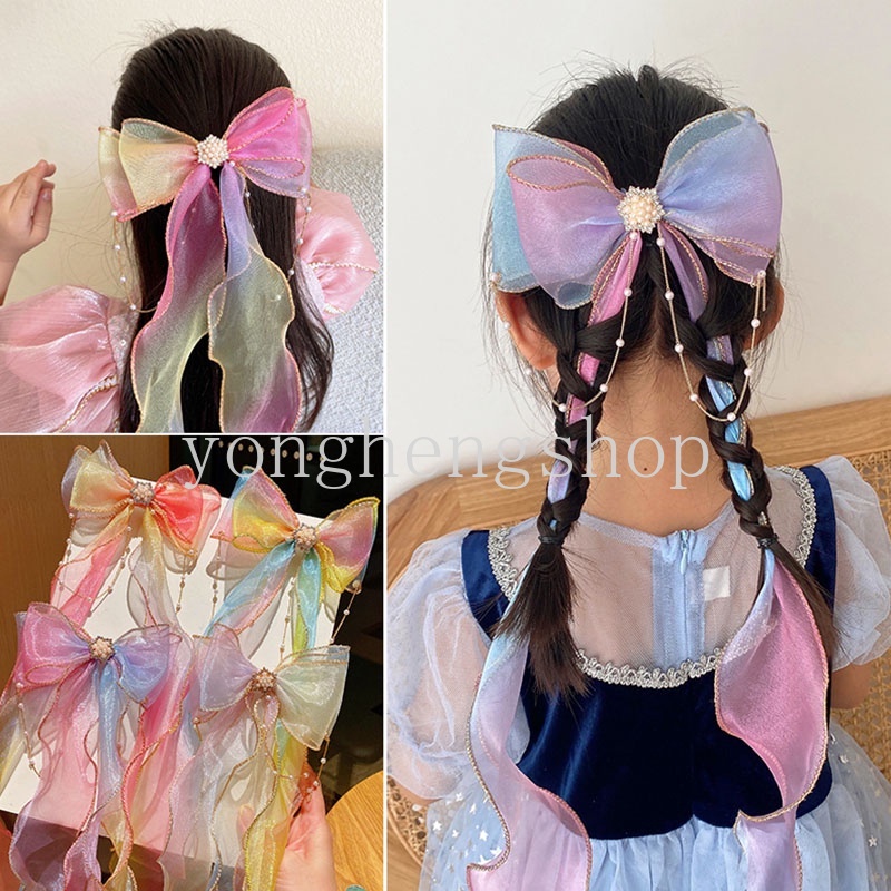 Kẹp Tóc Nơ Vải Voan Thời Trang Dành Cho Nữ