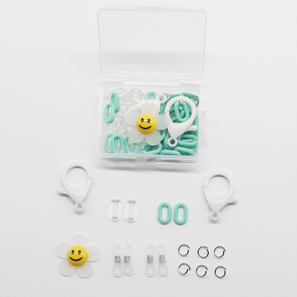 Dây Xích Gắn Túi Xách Bằng Acrylic Trong Suốt Họa Tiết Hoa Mặt Cười DIY