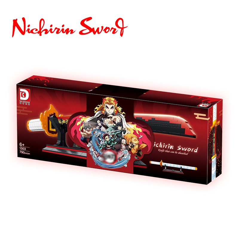 Đồ Chơi Lắp Ráp Kiểu LEGO Mô Hình Nichirin Sword Viêm Trụ Rengoku Kyoujurou Demon Slayer DK1503 Với 790 PCS