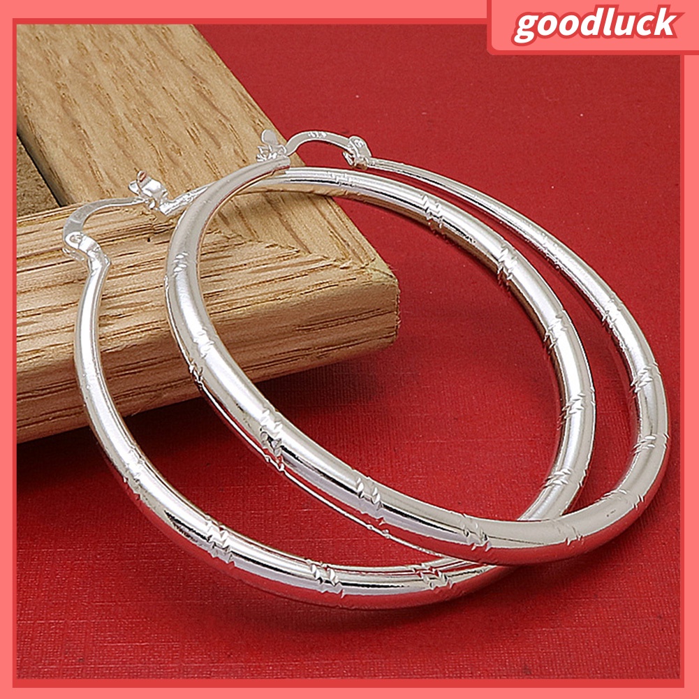 Khuyên Tai Nữ Hình Tròn Lớn Phong Cách Cổ Điển