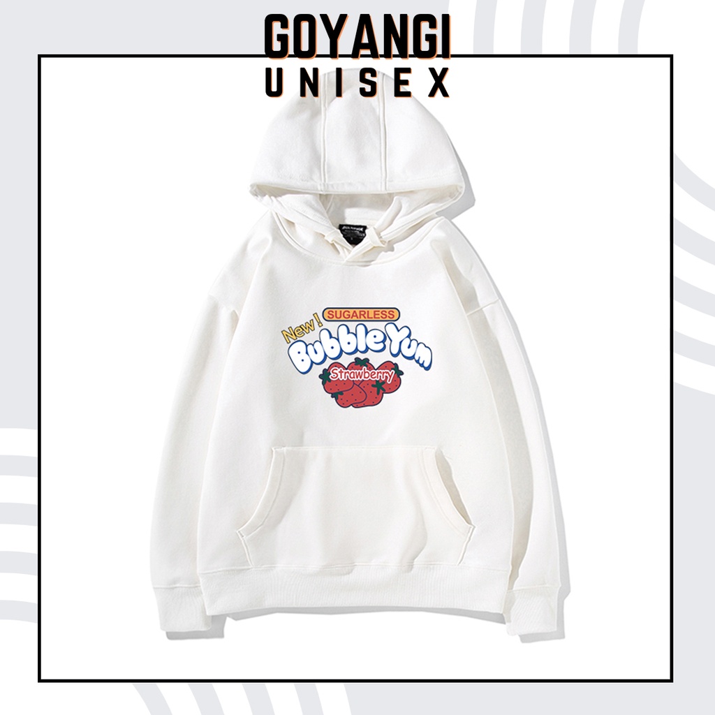 Áo Hoodie GYG Unisex Bubble Yum Form Rộng Oversize Phong Cách Hàn Quốc