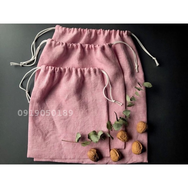 Túi vải trang trí đựng đồ ( nhiều màu)