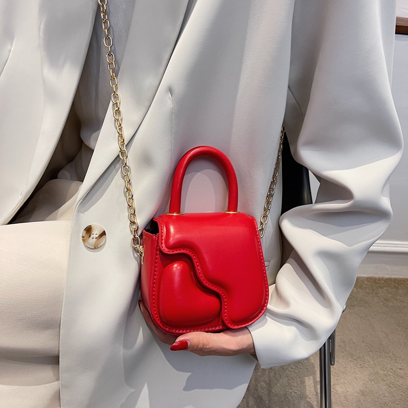 Túi đeo chéo dáng vuông nhỏ phối dây xích thời trang 2022 cho nữ