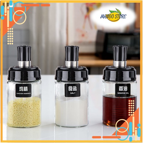 LỌ ĐỰNG GIA VỊ THỦY TINH CAO CẤP CÓ MUỖNG, Mật ONG, QUẾT DẦU ĂN( tặng kèm hộp) | BigBuy360 - bigbuy360.vn