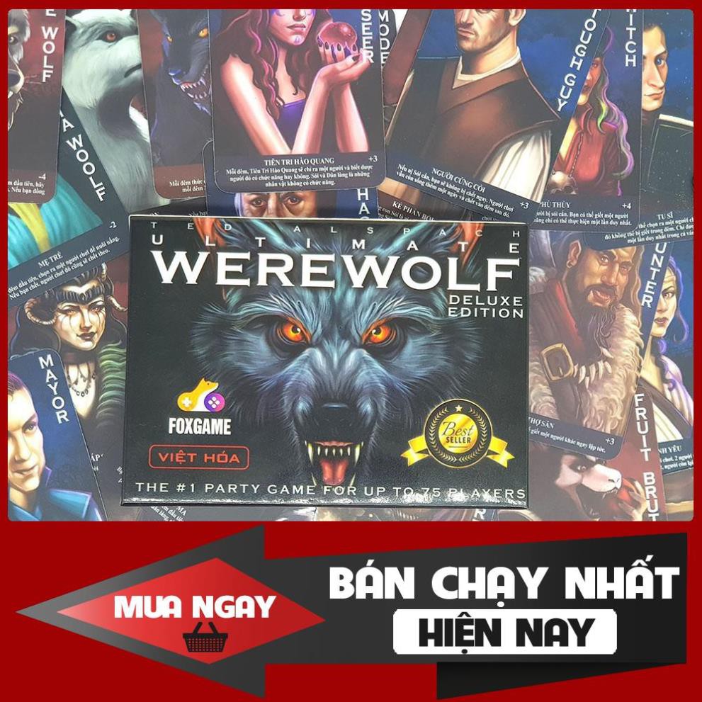 Bộ Thẻ Bài Ma Sói Ultimate Việt Hóa 122 Lá Bài Tiếng Việt Phiên Bản Fox Game Đặc Biệt